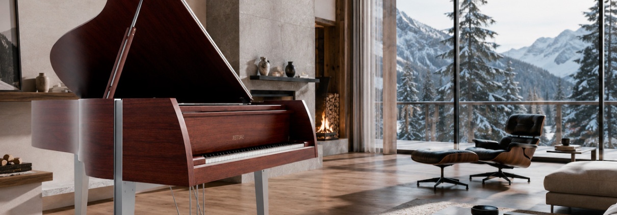 Pianos Sauter - Sauter grand piano livingroom. Pianos Premium