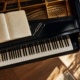 Circle of fifths for pianists: musician studying harmonic relationships at the piano