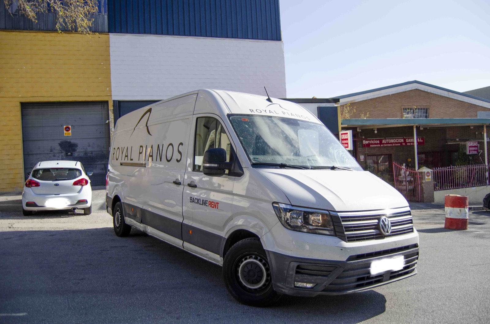 Vehículo de Royal Pianos utilizado para servicios de transporte especializado